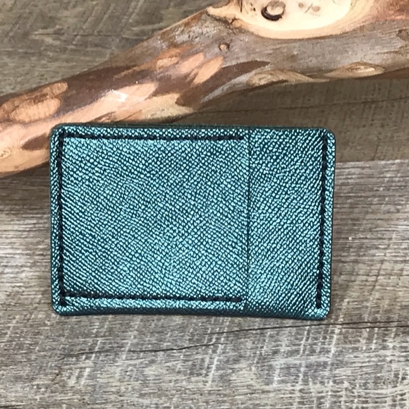 Sold-Ultra-slim green leather wallet - Picture 5 of 6